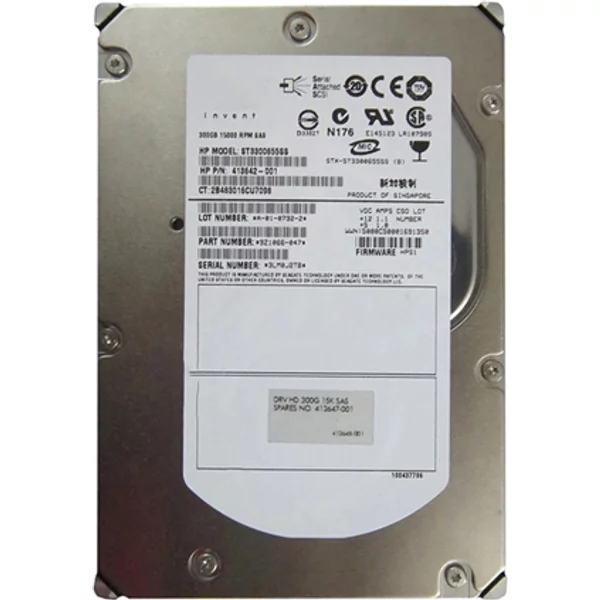 HP 413647-001 | 300GB 15000RPM SAS 3Gb/S NHP 16MB Cache Hot-Swappable 3.5-Inch Hard Drive For Proliant Servers-image