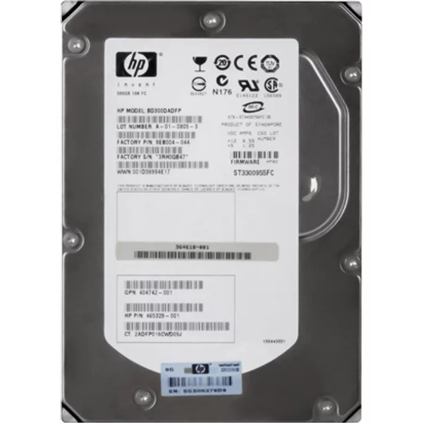HP 465329-001 | 300GB 10000RPM Fibre Channel 2Gb/S 8MB Cache Hot-Pluggable Dual Port 3.5-Inch Hard Drive-image