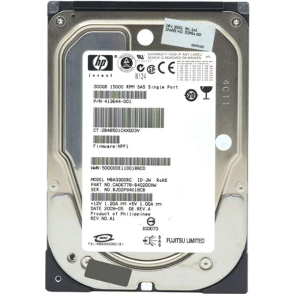 HP 513954-001 | 300GB 15000RPM SAS 3Gb/S Hot-Pluggable Dual Port 3.5-Inch Hard Drive-image