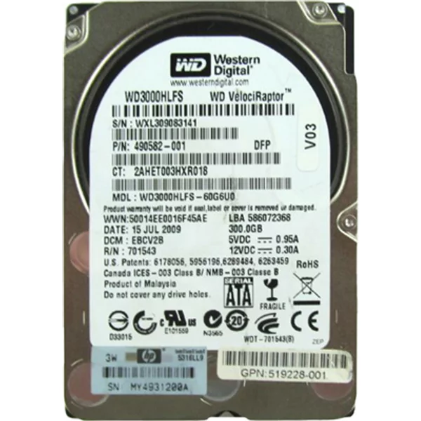 HP 519228-001 | 300GB 10000RPM Sata 6Gb/S 3.5-Inch Hard Drive-image