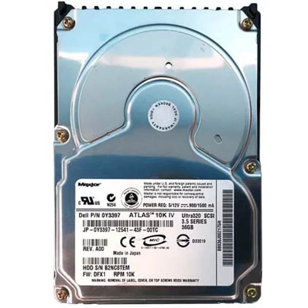 Dell 0Y3397 | 36GB 10000RPM Ultra320 Scsi 80-Pin 3.5-Inch Hard Drive-image