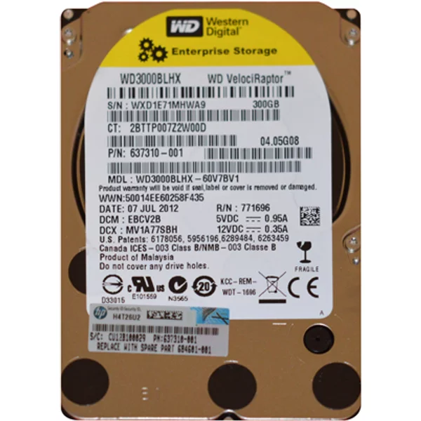 HP 684601-001 | 300GB 10000RPM Sata 6Gb/S 3.5-Inch Hard Drive-image