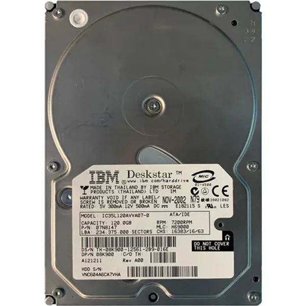 Dell 8K900 | 120GB 7200RPM IDE Ultra ATA/100 (ATA-6) 3.5-Inch Hard Drive-image