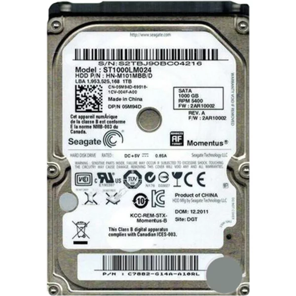 Dell 5M94D | 1TB 5400RPM Sata 3Gb/S 2.5-Inch Hard Drive-image