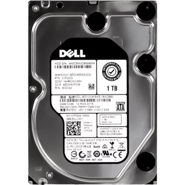 Dell 01F0DG | 1TB 7200RPM Sata 6Gb/S Hot-Pluggable 3.5-Inch Hard Drive For Poweredge Server & Powervault Storage Array-image