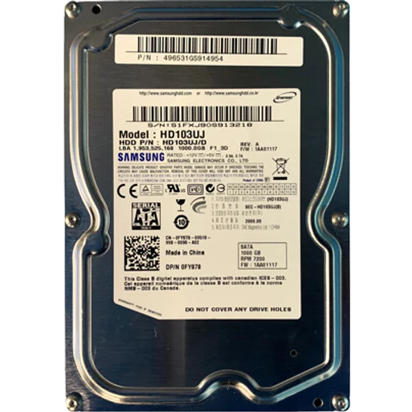 Dell 0FY878 | 1TB 7200RPM Sata 3Gb/S 32MB Cache 3.5-Inch Hard Drive-image
