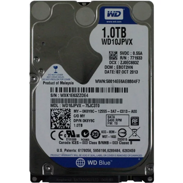 Dell 0K8Y8C | 1TB 5400RPM Sata 6Gb/S 8MB Cache 2.5-Inch Hard Drive-image