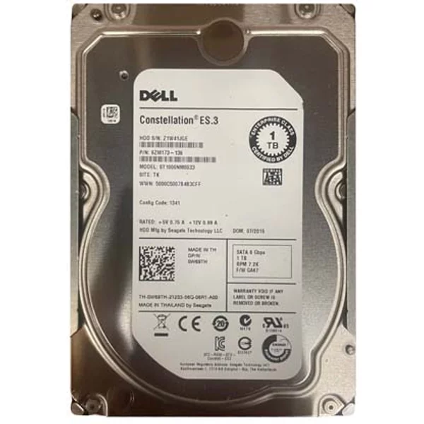Dell 0W69TH | 1TB 7200RPM Sata 6Gb/S Hot-Pluggable (512N) 3.5-Inch Hard Drive For Poweredge Server-image