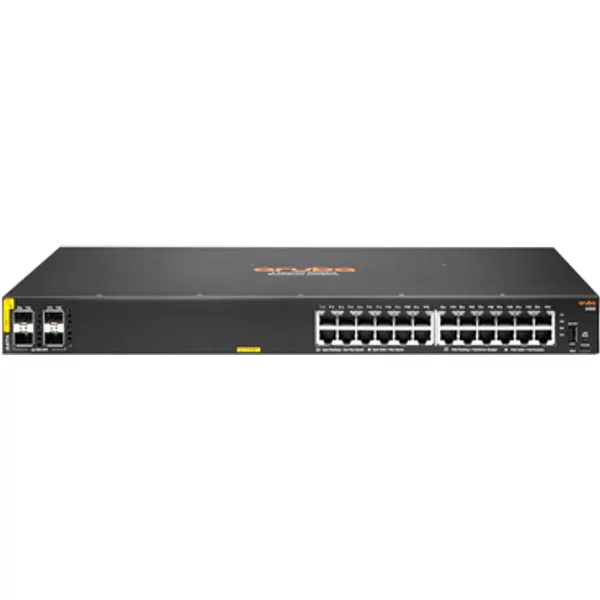 HP JL677A | Aruba CX 6100 Series 6100 24G Class4 PoE 4SFP+ 370W 24 x 1000Base-T RJ-45 Class 4 PoE and 4 x 10GbE SFP+ Ports Layer 3 Managed Gigabit Ethernet Network Switch