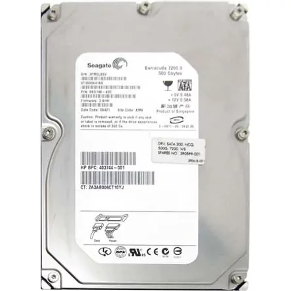 HP 403744-001 | 500GB 7200RPM Sata 3Gb/S 16MB Cache 3.5-Inch Hard Drive-image