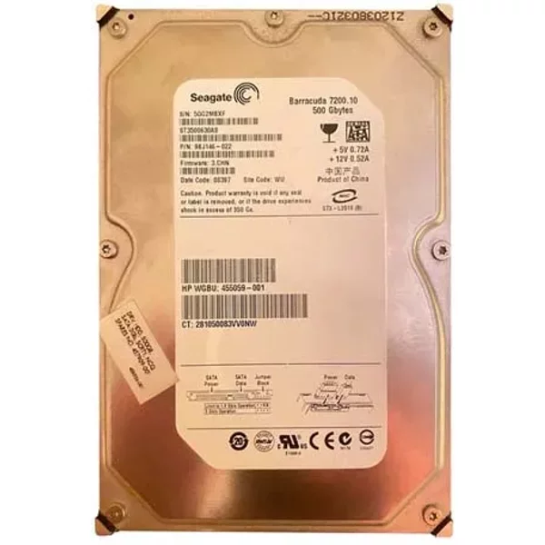 HP 455059-001 | 500GB 7200RPM Sata 3Gb/S NHP LFF Hot-Swappable 3.5-Inch Hard Drive-image
