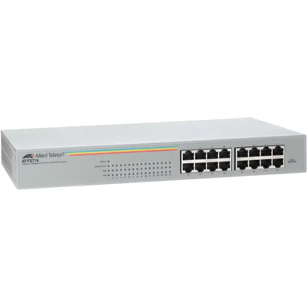 Allied Telesis AT-FS716-30 | FS700 Series 16 X Ports 10/100Base-Tx Rack-Mountable Layer 2 Unmanaged Fast Ethernet Network Switch-image