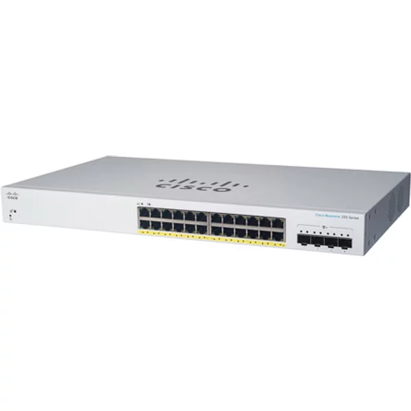 Cisco CBS220-24FP-4G-NA | Business 220 CBS220-24FP 24 X Ports Poe 10/100/1000Base-T + 4 X Sfp Ports Layer 2 Managed Gigabit Ethernet Network Switch-image