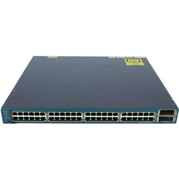 Cisco WS-C3560E-48TD-SD | Catalyst 3560E Series 3560E-48TD 48 X RJ-45 Ports 10/100/1000Base-T + 2 X Sfp+ X2 Ports Layer 3 Managed Rack-Mountable Gigabit Ethernet Network Switch-image