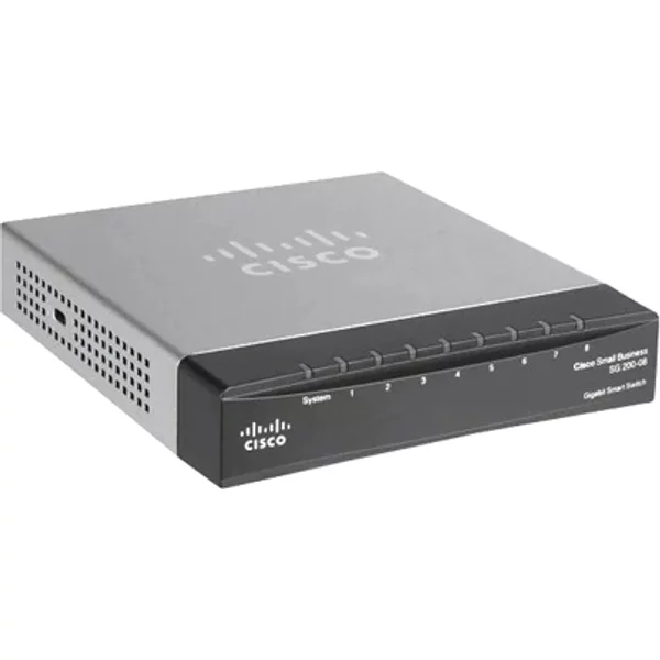 Cisco SLM2008-RF | 200 SG200-08 8 X Ports 1000Base-T Layer 2 Managed Gigabit Ethernet Smart Network Switch-image