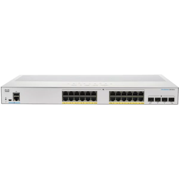 Cisco CBS250-24P-4G-NA | Business 250 CBS250-24P-4G 24 X Ports Poe+ 10/100/1000Base-T + 4 Sfp Ports Layer 2 Managed Rack-Mountable Gigabit Ethernet Network Switch-image