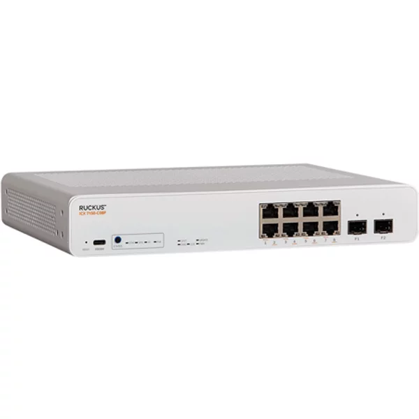 Ruckus Networks ICX7150-C08P-2X1G | Icx 7150 8 X Ports Poe+ 10/100/1000 + 2 X Ports Sfp Managed Gigabit Ethernet Network Switch-image