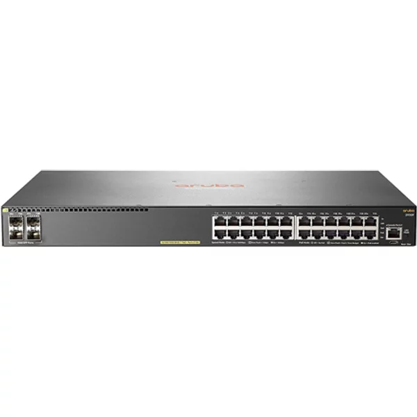 Hp JL263A | Aruba 2930F Series 2930F 24G Poe+ 4SFP+ 24 X RJ-45 Ports Poe+ 10/100/1000Base-T + 4 X Sfp+ Ports Layer 3 Managed 1U Rack-Mountable Gigabit Ethernet Network Switch-image