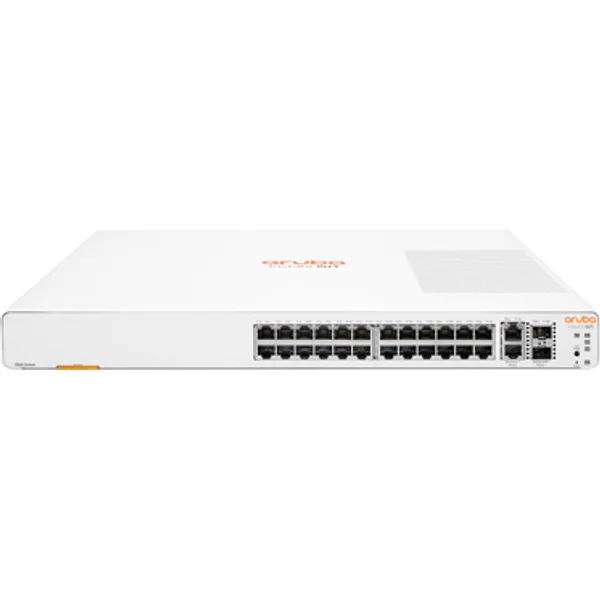 HP JL806-61021 | Aruba Instant On 1960 24G 2XGT 2SFP+ 24 x Ports 10/100/1000Base-T + 2 x Ports 10GbE SFP+ + 2 x Ports 10GBase-T Rack-Mountable Layer 2 Managed Gigabit Ethernet Network Switch