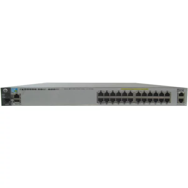 Hp J9587A | Aruba 3800 Series 3800-24G-Poe+-2Xg 24 X 10/100/1000Base-T RJ-45 Poe+ And 2 X 10Gbase-T RJ-45 Ports And 1 X Stacking Module Slot Layer 3 Managed Gigabit Ethernet Network Switch-image