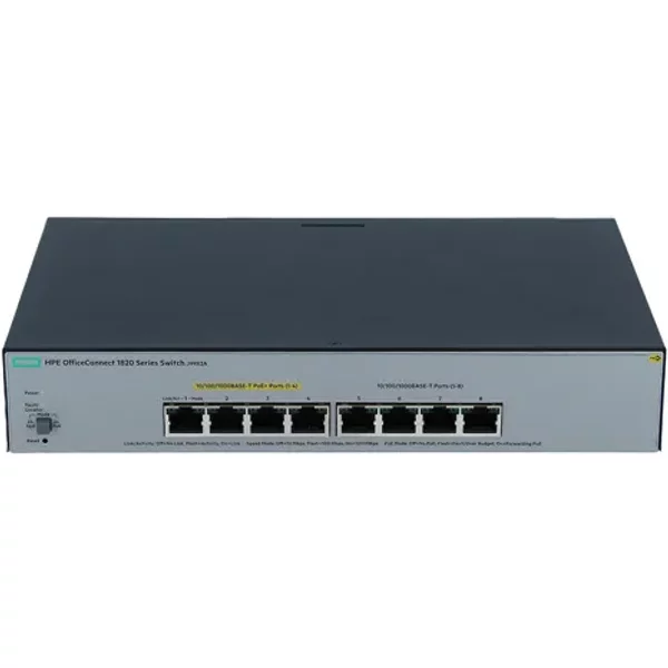 Hp J9982-61001 | Officeconnect 1820 Series 1820-8G-Poe+ (65W) 4 X 10/100/1000Base-T RJ-45 Poe+ And 4 X 10/100/1000Base-T RJ-45 Ports Layer 2 Managed Gigabit Ethernet Network Switch-image