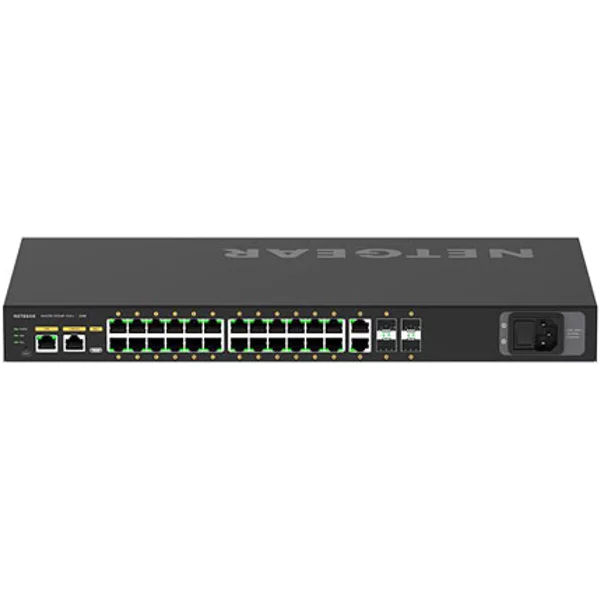Netgear GSM4230P-100NAS | M4250 Series M4250-26G4Xf-Poe+ 24 X RJ-45 Ports Poe+ 1000Base-T + 2 X RJ-45 Ports + 4 X Sfp Ports Layer 3 Managed 1U Rack-Mountable Gigabit Ethernet Network Switch-image