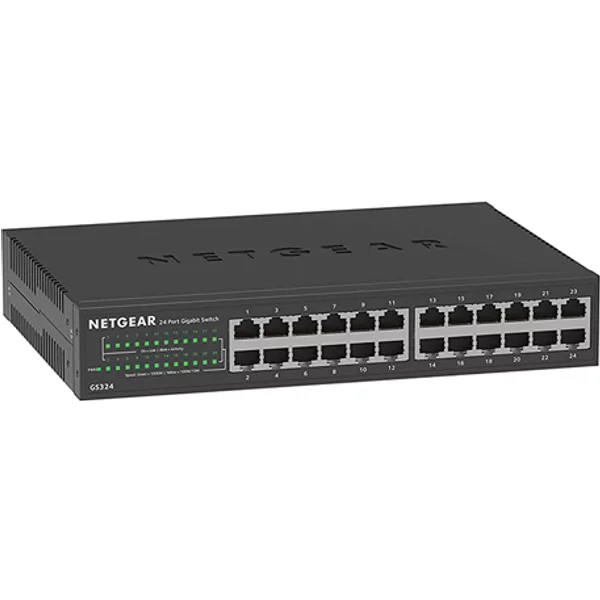 Netgear GS324-200NAS | Prosafe 300 Series 24 X Ports 10/100/1000Base-T Unmanaged Rack-Mountable Gigabit Ethernet Network Switch-image