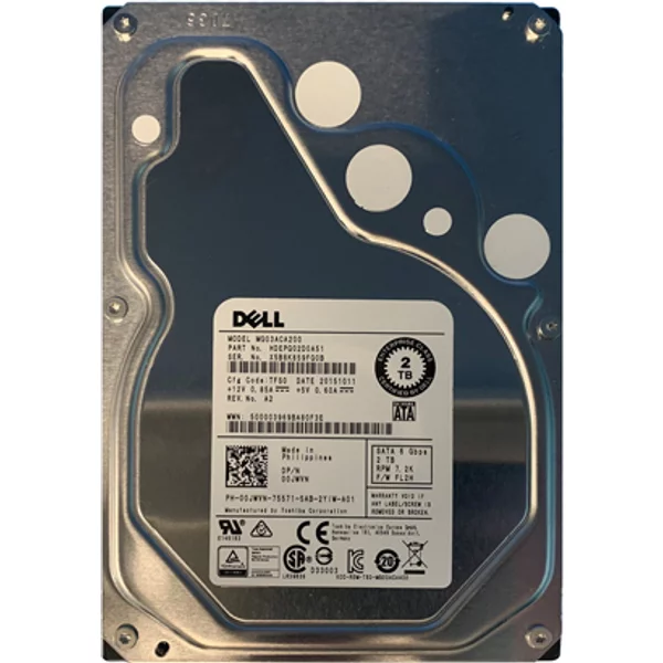 Dell 0JWVN | 2TB 7200RPM Sata 6Gb/S 128MB Cache 3.5-Inch Hard Drive-image