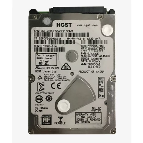 HP 678309-014 | 500GB 7200RPM Sata 6Gb/S 32MB Cache SFF 2.5-Inch Hard Drive-image