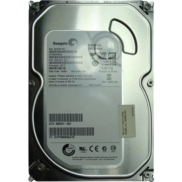 HP 684593-001 | 500GB 7200RPM Sata 6Gb/S 16MB Cache LFF 3.5-Inch Hard Drive For Workstation Z620 /Z820-image