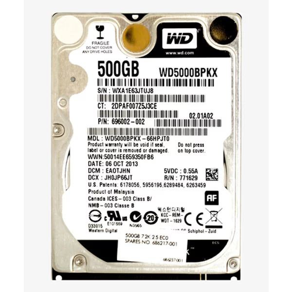 HP 696002-002 | 500GB 7200RPM Sata 6Gb/S 16MB Cache 2.5-Inch Hard Drive-image