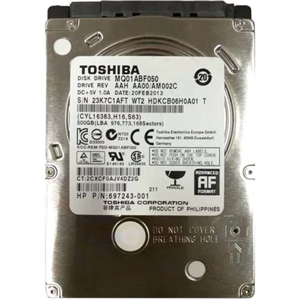HP 697243-001 | 500GB 5400RPM Sata 6Gb/S 8MB Cache 2.5-Inch Hard Drive-image
