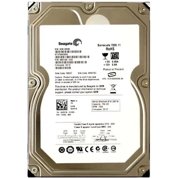 Dell GP218 | 750GB 7200RPM Sata 3Gb/S 16MB Cache 3.5-Inch Hard Drive-image