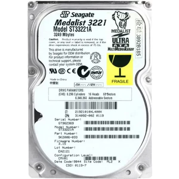 Compaq 314092-002 | 3.2GB IDE 3.5-Inch Hard Drive-image