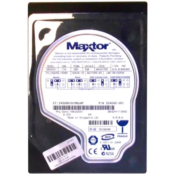 HP 234042-001 | 20GB 5400RPM Ide/Ata 40-Pin 2MB Cache 3.5-Inch Hard Drive-image