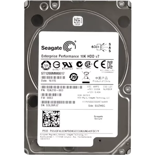 Seagate ST1200MM0017 | Enterprise Performance 10K.7 1.2TB 10000RPM SAS 6Gb/S 64MB Cache (Sed) (Ce) 2.5-Inch Hard Drive-image