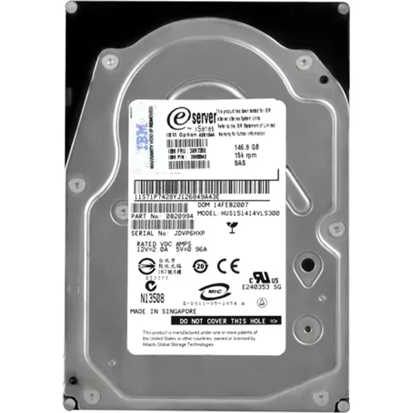 IBM 26K5842 | 146GB 15000RPM SAS 3Gb/s Hot Swappable 16MB Cache 3.5-Inch Hard Drive