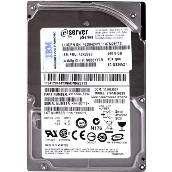 IBM 41Y8414 | 146GB 10000RPM SAS 3Gb/S Hot Swappable 16MB Cache 2.5-Inch Hard Drive-image