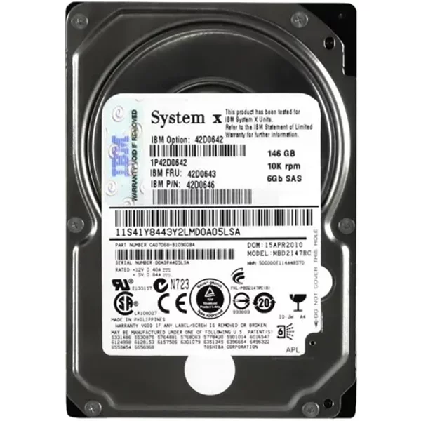 IBM 42D0642 | 146GB 10000RPM SAS 6Gb/S Hot Swappable 2.5-Inch Hard Drive-image
