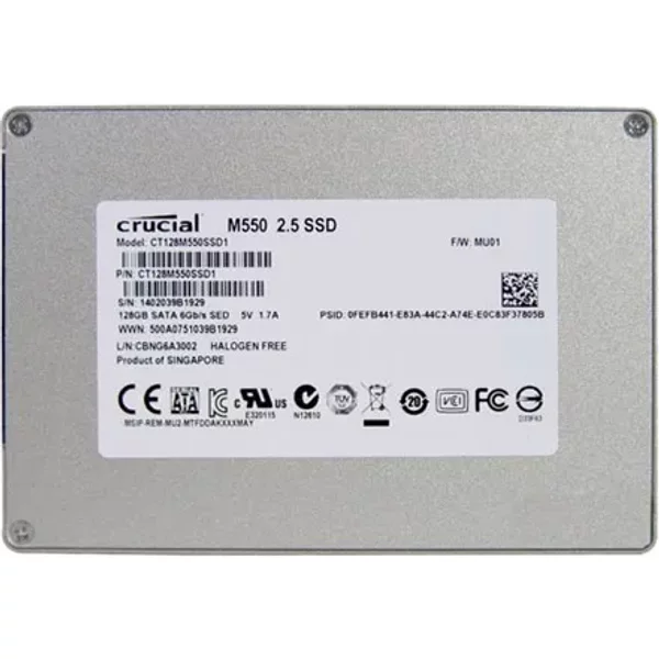 Crucial CT128M550SSD1 | M550 128GB Multi-Level Cell Sata 6Gb/S 2.5-Inch Solid State Drive-image