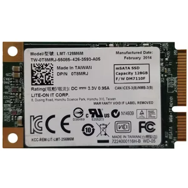 Dell T8MRJ | 128GB Multi-Level Cell Sata 6Gb/S Msata 1.8-Inch Solid State Drive-image