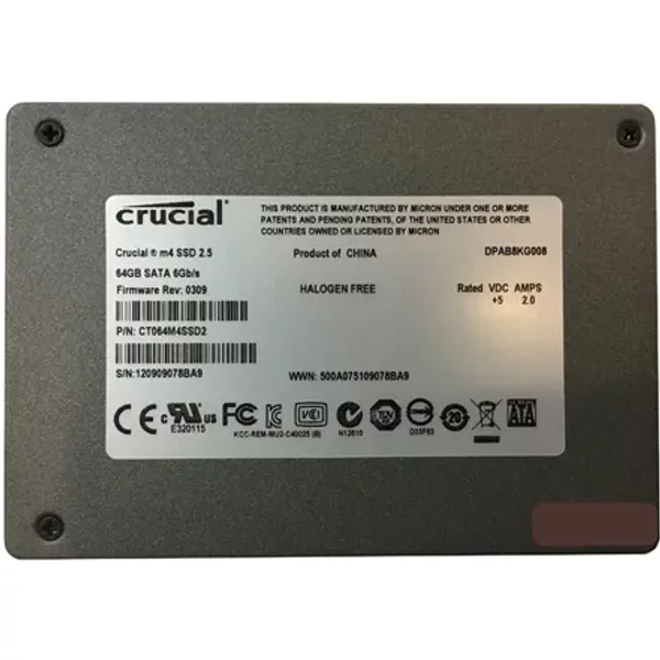 Crucial CT064M4SSD2 | M4 64GB Multi-Level Cell Sata 6Gb/S 2.5-Inch Solid State Drive-image