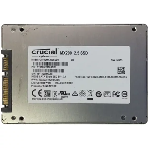 Crucial CT500MX200SSD1 | MX200 500GB Multi-Level Cell Sata 6Gb/S 2.5-Inch Solid State Drive-image