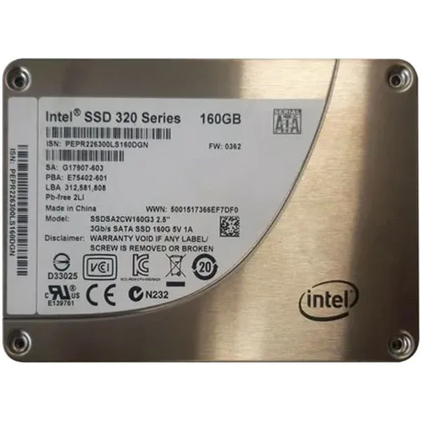 Intel SSDSA2CW160G3B5 | 320 160GB Multi-Level Cell Sata 3Gb/S 2.5-Inch Solid State Drive-image