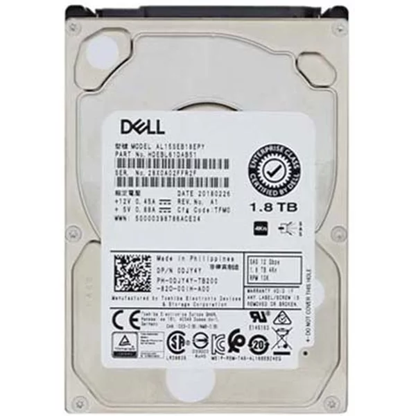 Dell 0DJY4Y | 1.8TB 10000RPM SAS 12Gb/S Hot-Pluggable (4Kn) 2.5-Inch Hard Drive For Poweredge Server-image