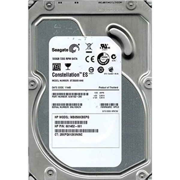 HP MB0500CBEPQ | 500GB 7200RPM Sata 1.5Gb/S NHP 3.5-Inch Hard Drive For Proliant Server-image