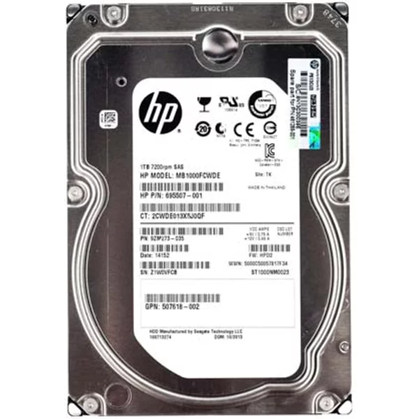 HP MB1000FCWDE | 1TB 7200RPM SAS 6Gb/S LFF Hot-Pluggable Dual Port 3.5-Inch Midline Hard Drive For Gen1/7 Proliant Server & Storage Array-image