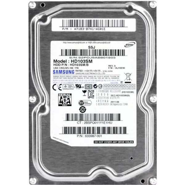 HP 633987-001 | 1TB 7200RPM Sata 6Gb/S NCQ LFF 3.5-Inch Midline Hard Drive-image