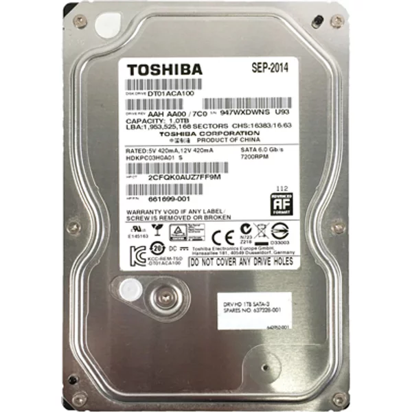 HP 643952-001 | 1TB 7200RPM Sata 6Gb/S NHP 64MB Cache LFF 3.5-Inch Hard Drive-image