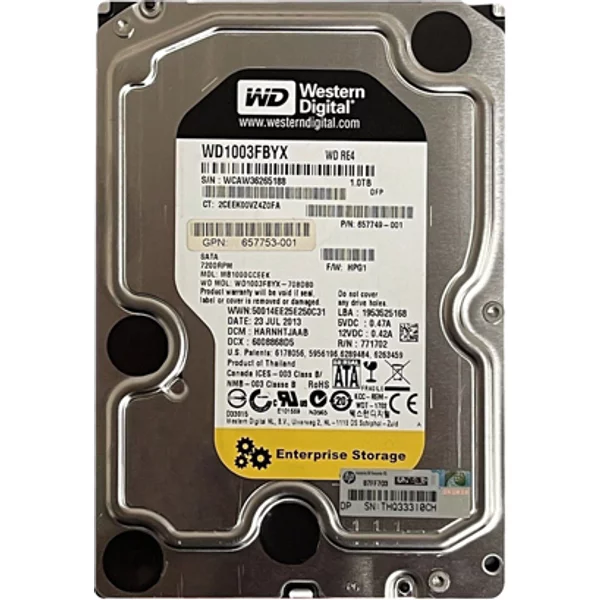 HP 657753-001 | 1TB 7200RPM Sata 6Gb/S NCQ LFF 3.5-Inch Midline Hard Drive-image
